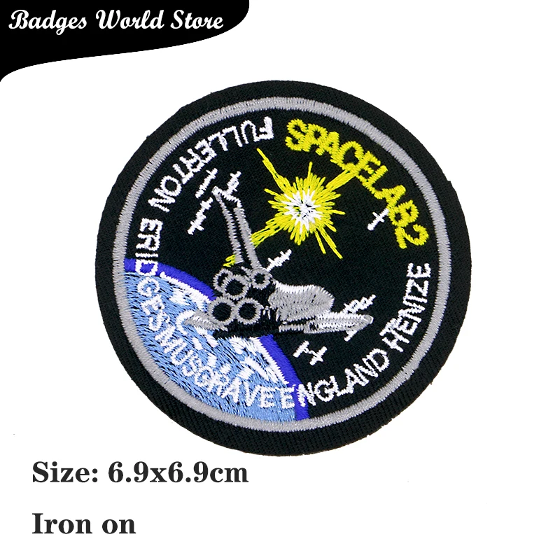 Round Car Dinosaur Aerospace Plane Boy Totem Icon Embroidery Applique Patches For Clothing DIY Iron on Badges on the Backpack