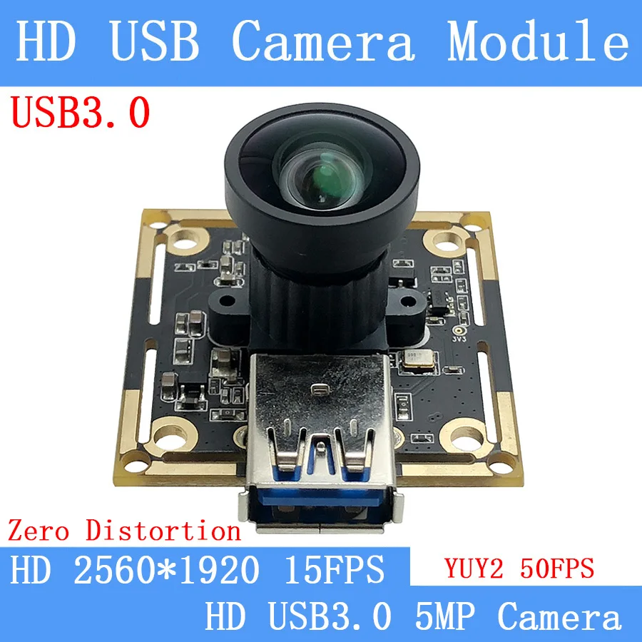 

HD Low Distortion Webcam 50FPS 30FPS 5MP High Speed MJPEG YUY2 UVC USB 3.0 Camera Module for Android Linux Windows Mac