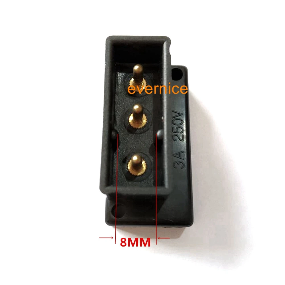 Male Socket Terminal Box For 3 Pin Sewing Machine Ydk32A Power Cord Plug