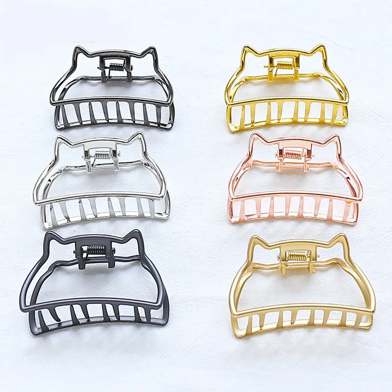 Jepit Rambut Jepit Rambut Jepit Rambut Jepit Rambut Telinga Kucing Cakar Rambut Logam Antik Wanita Anak Perempuan Alat Penata Rambut Aksesori Rambut Populer