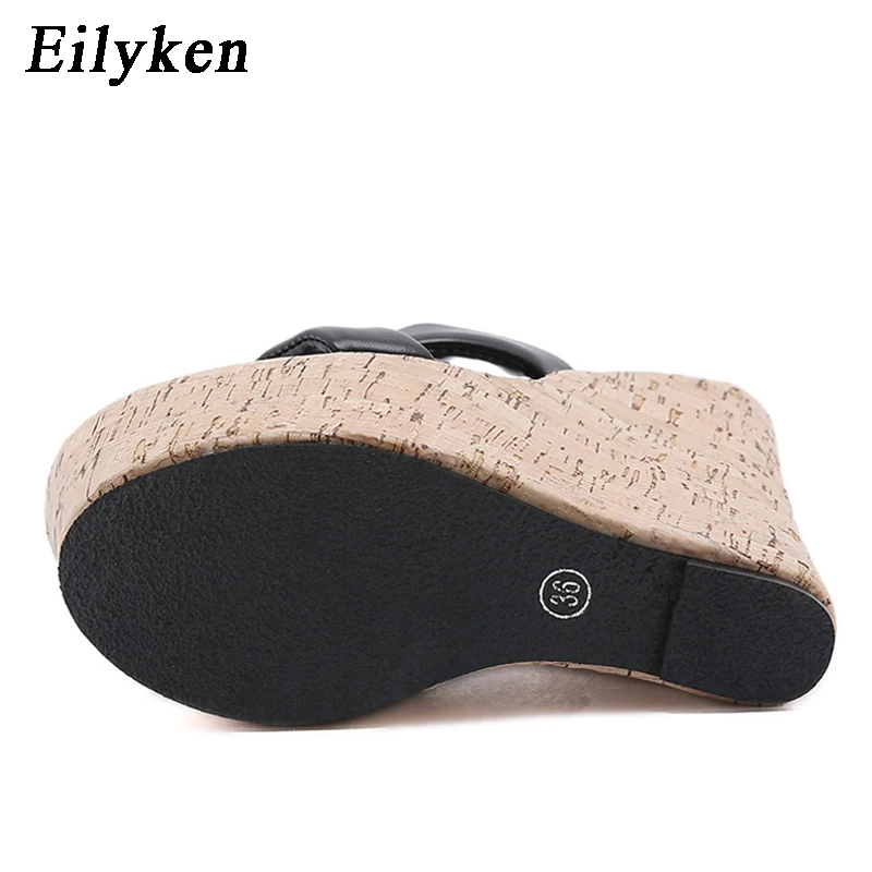 Eilyken Summer Outdoor Fashion Brand Peep Toe Platform Slippers High Quality Sandals Women Wedges Heels Ladies Leisure Shoes