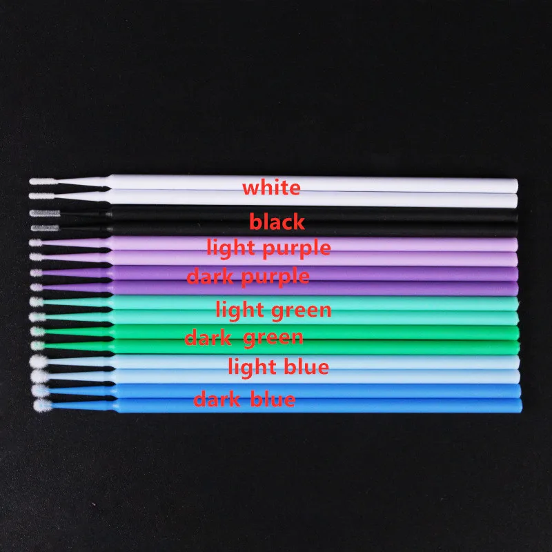 10colors 300pcs Microbrushes for Eyelash Extension Makeup Brush Swab Disposable Individual Applicators Mascara Eyelashes Brushes