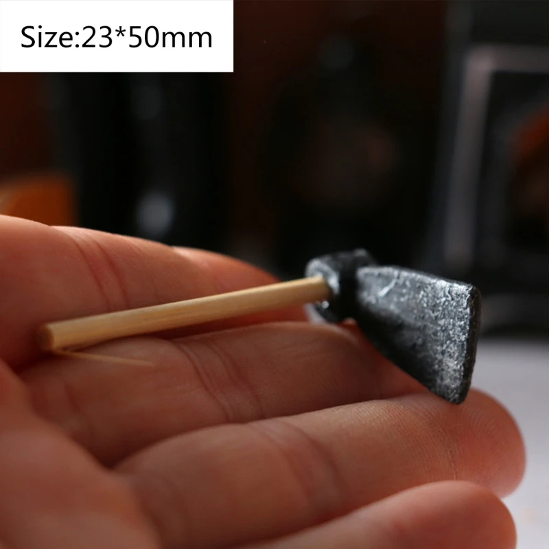 G32A 1:12 Dollhouse Miniature Room Furniture Hoe/Straw Bales/Firewood/Rubber Shoes/Carts/Fireplaces Model Decoration Accessories