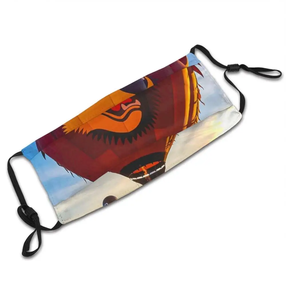 Parachute Custom Pattern Washable Filter Pm2.5 Adult Kids Mask Up Inthe Air Bear Parachute Sky