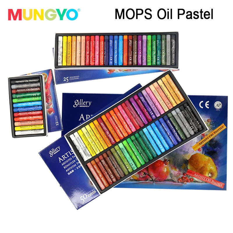 MUNGYO MOPS Oil Pastels 12/25/50 colors Children  Student drawing Security&Non-toxic