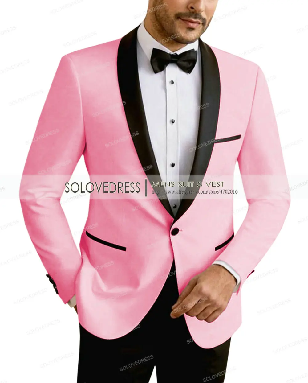 2 Piece Formal Men's Suits Regular Fit Wool Prom Champagne Grey Tuxedos Business Jacket For Wedding Groomsmen (Blazer + Pants)