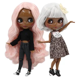 ICY DBS Blyth Doll Toy blyth doll joint body super black skin bjd 30cm doll for DIY custom doll anime girls