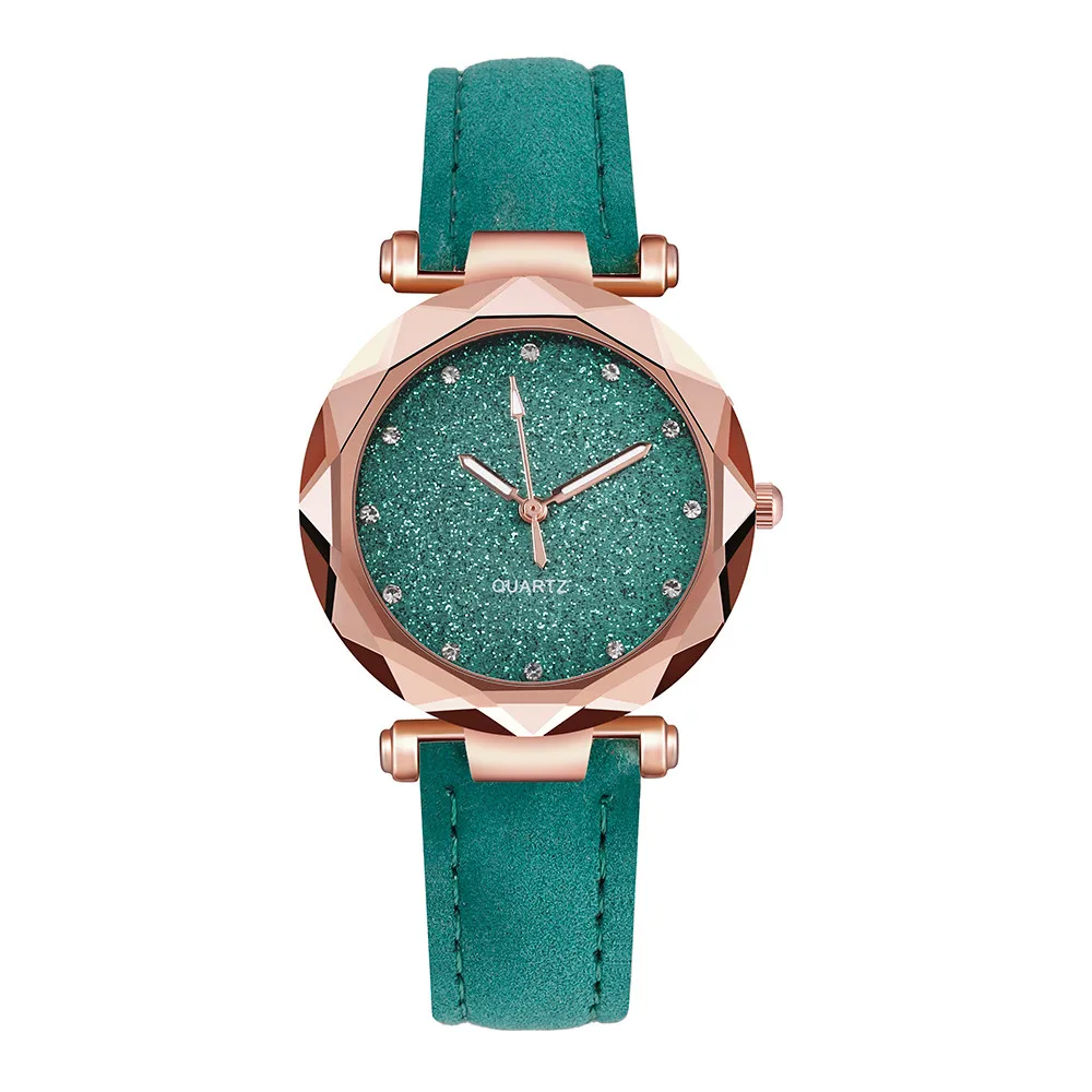 Women Fashion Korean Rhinestone Rose Gold Quartz Watch Female Belt Watch Women Watches Relogio Wristwatch Women Wristwatch