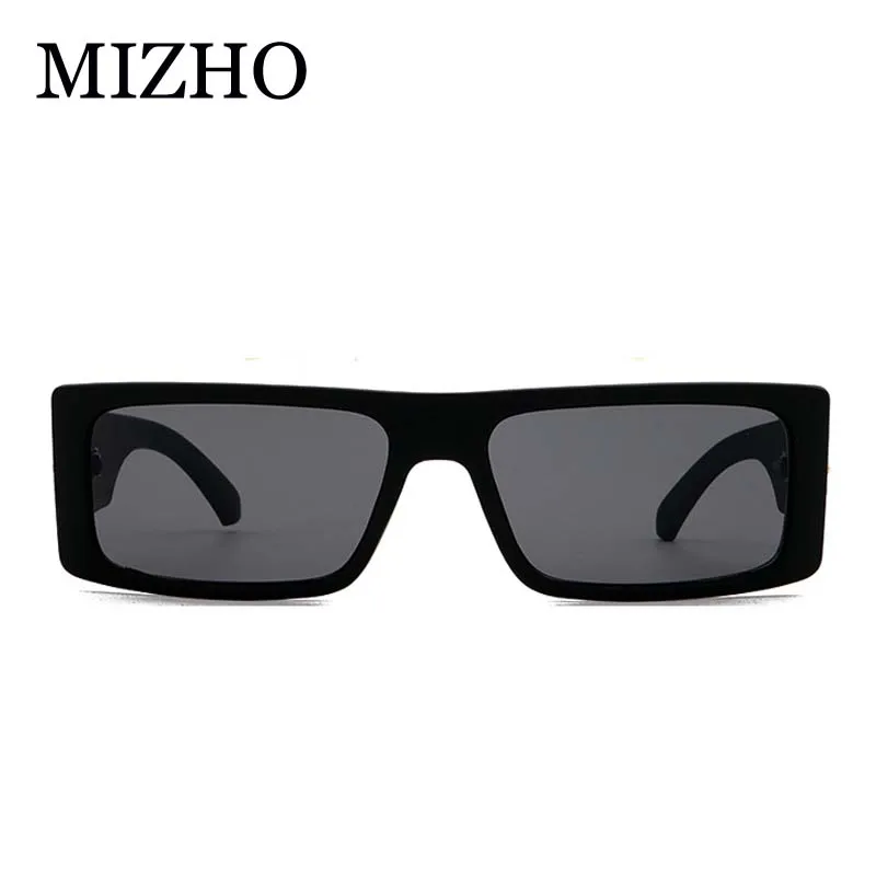 MIZHO Trendy Black Sunglasses Women Rectangle Frame Transparent Brand Designer Retro UV400 Sun Glasses Unisex Square