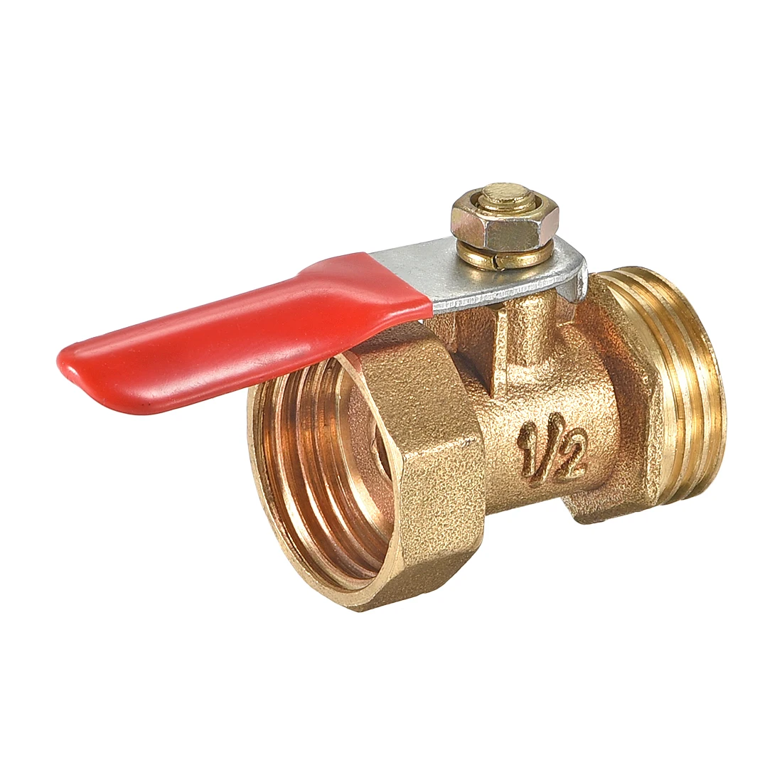 

uxcell Brass Air Ball Valve Shut Off Switch G1/2 Male to Female Pipe Coupler