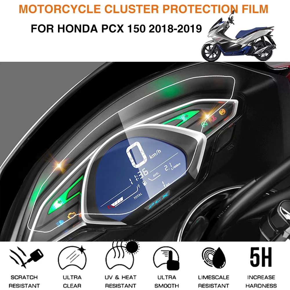 

For Honda PCX 150 PCX150 2018 2019 Motorcycle Accessories Cluster Scratch Protection Film Screen Protector Instrument Parts