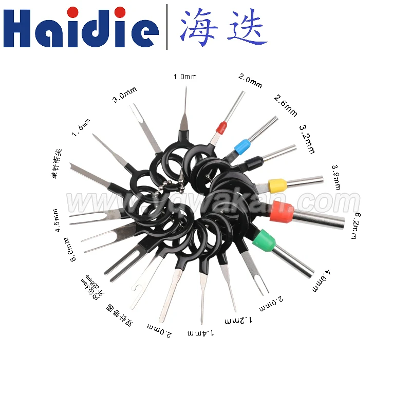 

shipping Auto 18pcs Terminal Removal Tools Car Sound Maintenance Navigation Tail Wire Harness Tools for terminals