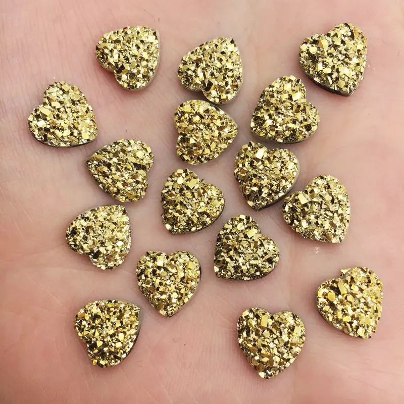 Shiny  Resin 150PCS 10mm Bling Sweet Heart Flatback Scrapbooking for Phone/Wedding Diy Craft