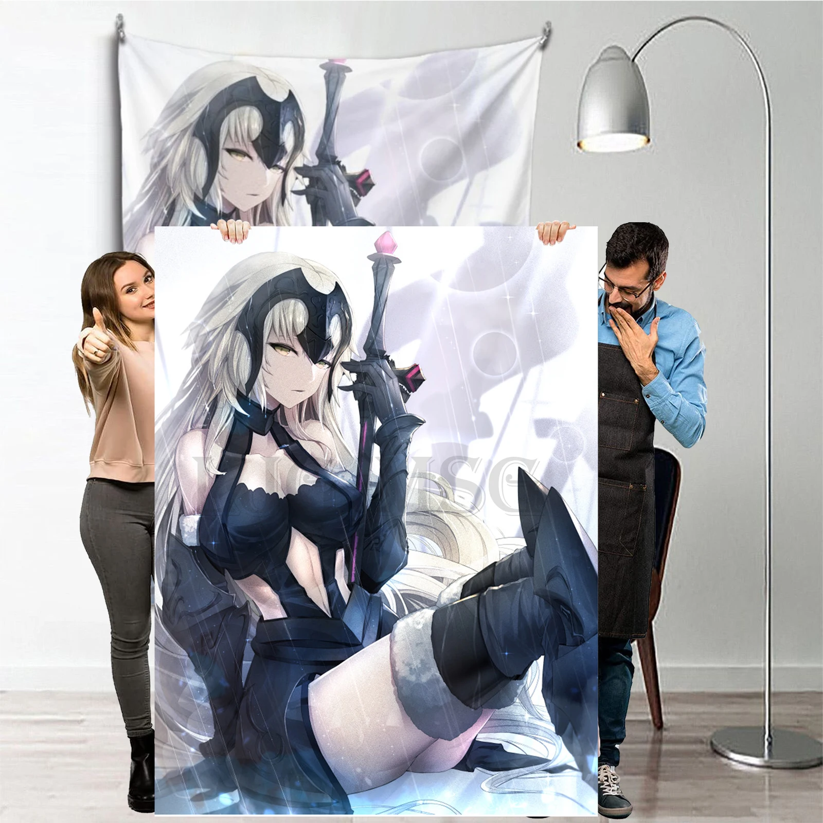 Fate Grand Order Poster Tapestry Fate/Stay Night Tapestries Hentai Anime Room Decor Action Animation Wall Decoration Jeanne d'Ar