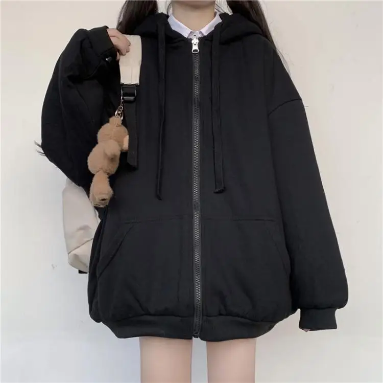 Winter Kawaii Women Teddy Coat Harajuku Cute Girls Lolita Plush Faux Fur Thick Warm Oversized Female Jacket Fleece Outerwear