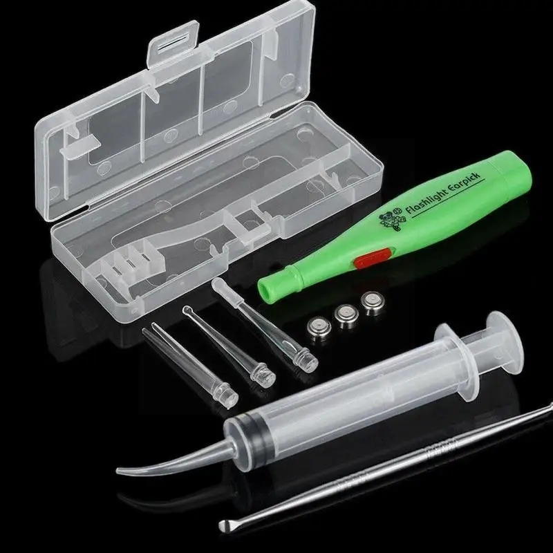 Tonsil Stone Remover Tool With Led Light Box & Irrigation Flush Extractor & Syringe Ear Care Syringe Whitening Products R7g0