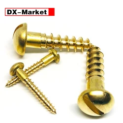 M1.6~M6 Brass Slotted Pan Head Screw ,Pure Brass Self Tapping Round Head Wood Screws ,A062
