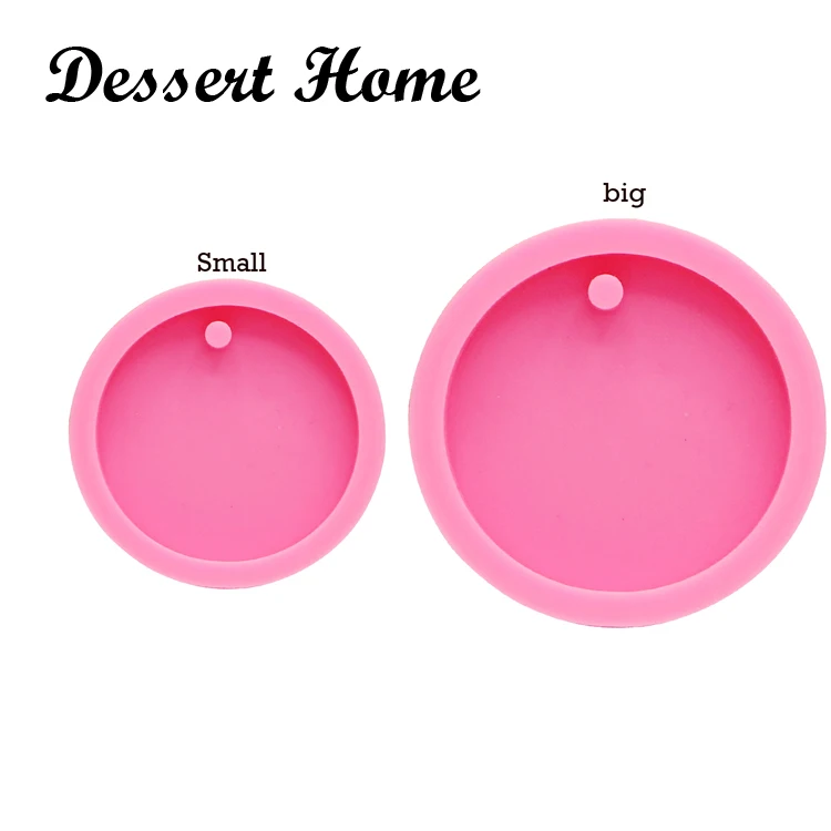 DY0080 DIY 5cm/7.8cm Circle Epoxy Resin Molds Semicircle Round Silicone Mold for Keychains, Fondant Chocolate Cake Molds