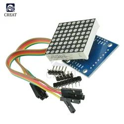 MAX7219 8x8 LED Dot Matrix Module Common Cathode MCU Control LED Display Board 5Pin Dupont Cable for Arduino DIY Kit