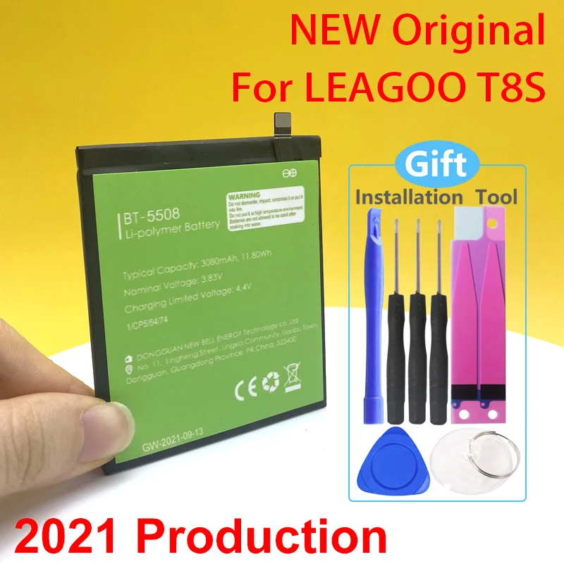 NEW Original 3080mAh BT-5508 battery for LEAGOO T8S High Quality Battery+Tracking Number