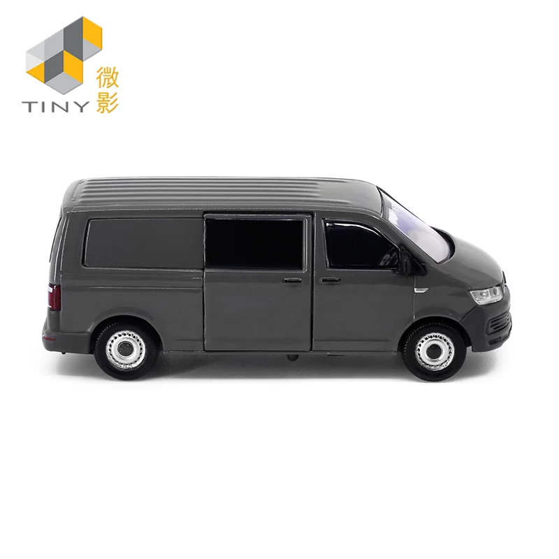 Tiny 1:64 T6 Transporter NO.176 Gray Alloy Simulation Model Car