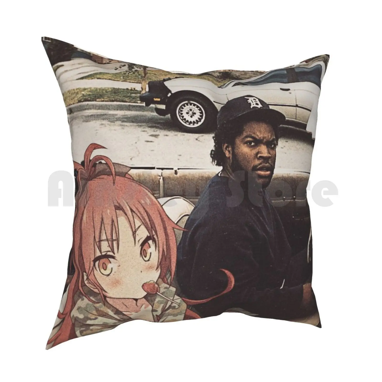 Waifuz N The Hood Feat Kyoko Sakura Pillow Case Printed Home Soft DIY Pillow cover Kyoko Sakura Kyoko Sakura Madoka Madoka