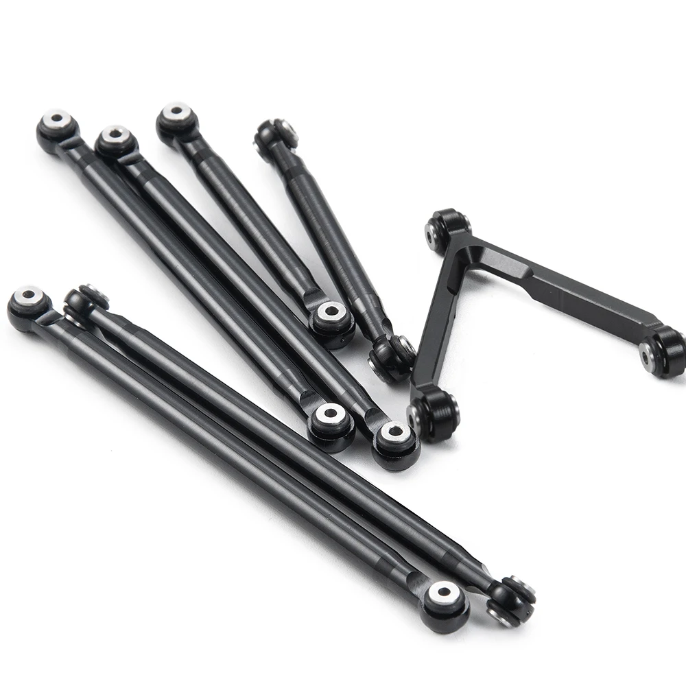 

AXSPEED Aluminum Alloy Link Rod Steering Linkage Pull Rod Unassembled Kit for 1/24 Axial SCX24 AXI90081 Deadbolt AXI00004 RC Car
