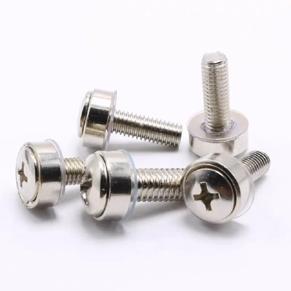 

10PCS M5 M6 cross circle shape bolt emperor crown screws machine cabinet screw three combinations bolts 304 stainless steel