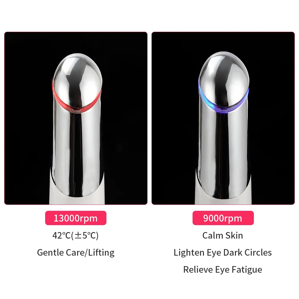 Mini Eye Face Massager Ion Warming Vibration Pen Wrinkle Removal Fading Eye Dark Circle Skin Firming Lifting Photon Rejuvenation