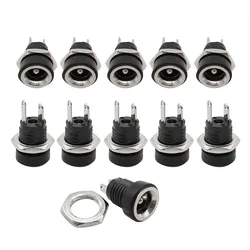 2/5/10Pcs DC022B 5.5 x 2.1mm DC Power Jack Socket Connector 2 Pin Female Panel Mount Adapter 5.5*2.1 mm DC Connector