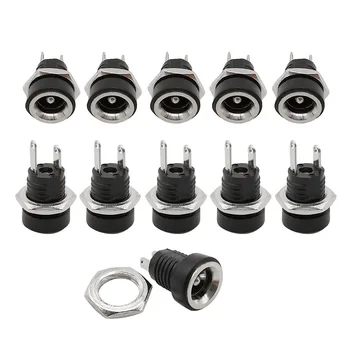 2/5/10Pcs DC022B 5.5 x 2.1mm DC Power Jack Socket Connector 2 Pin Female Panel Mount Adapter 5.5*2.1 mm DC Connector