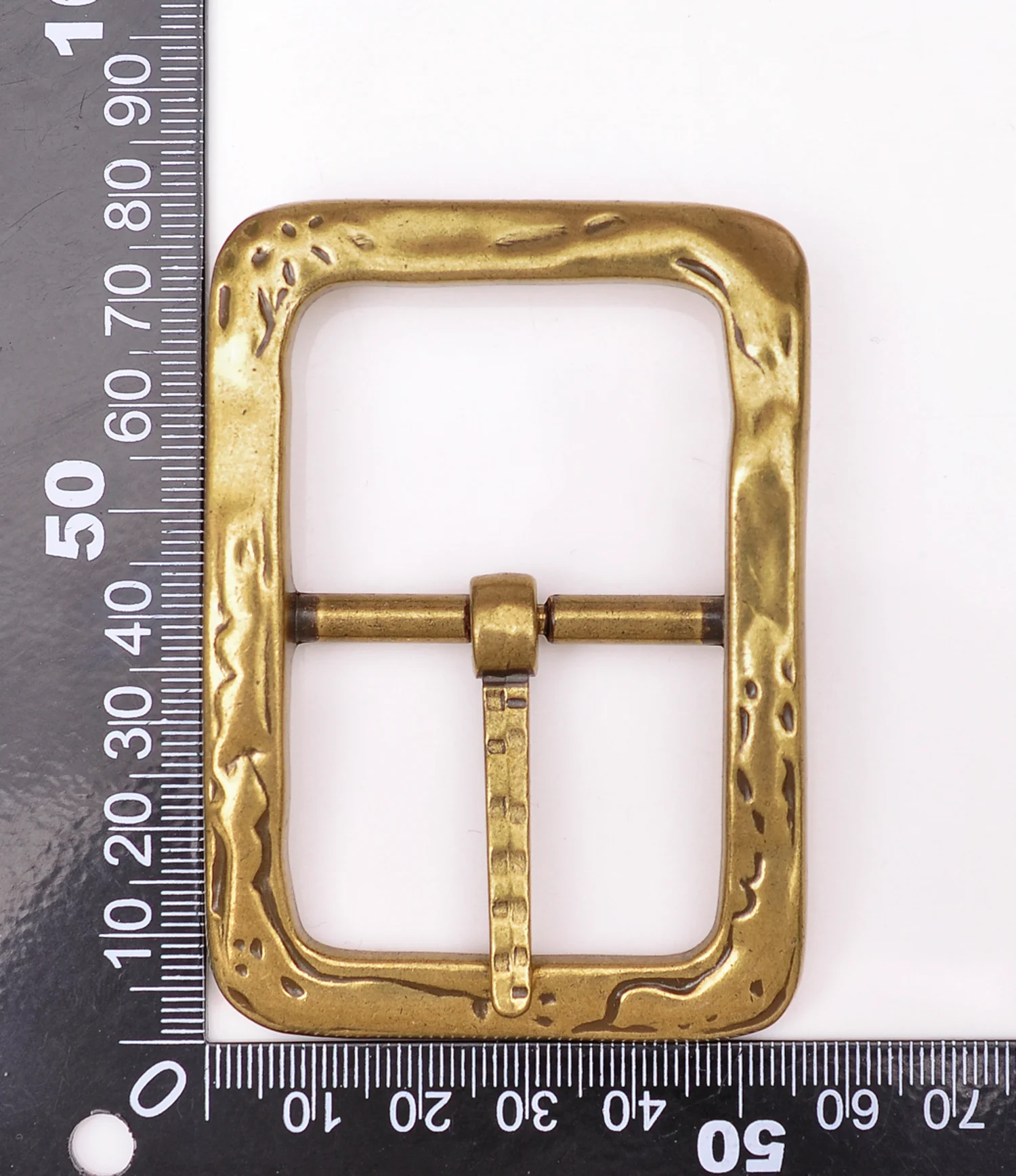 Men\'s Quality Center Bar Belt Buckle Retro Brass Single Prong Belt Buckle fits 40mm Strap