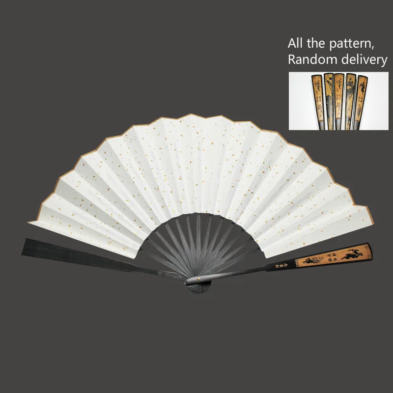 Chinese Xuan Paper Fan for Brush Calligraphy Ink Painting Creation Classical Blank Xuan Paper Folding Hand Fan DIY Art Supply