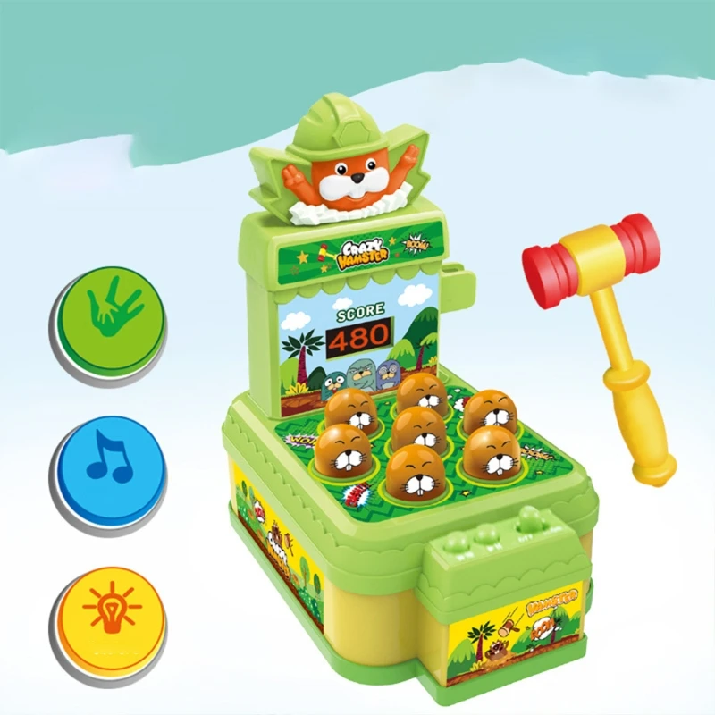 Baby walck the Mole Game Toy Mini automat do gry na monety funta z jednym młotkiem zabawka interaktywna edukacyjna