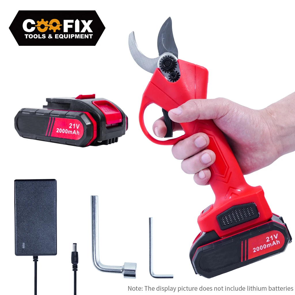 COOFIX 21 فولت الكهربائية التقليم المقصات كفاءة شجرة الفاكهة بونساي مجزات تشذيب الحديقة المنزلية حديقة القص