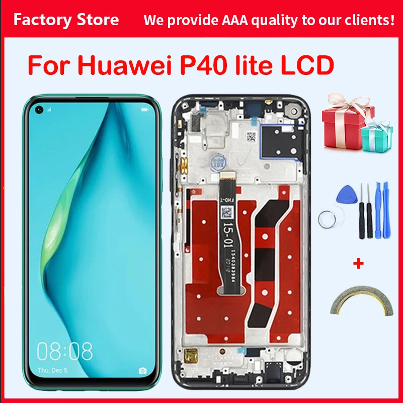 2310*1080 Original LCD For HUAWEI P40 Lite Lcd With Frame Display Screen For HUAWEI P40 Lite Screen Nova 6 SE LCD Screen