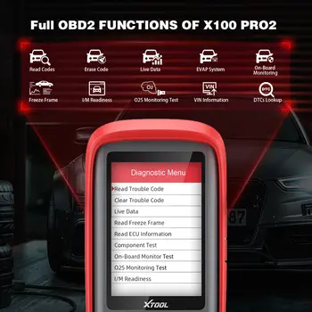 XTOOL X100Pro2 Profesionální programovací nástroje pro klíče od auta s adaptérem EEPROM Doživotní bezplatná aktualizace OBD2 Diagnostický nástroj Imobilizér 10 nejlepší prodej xtool x100 pro 2 - №8