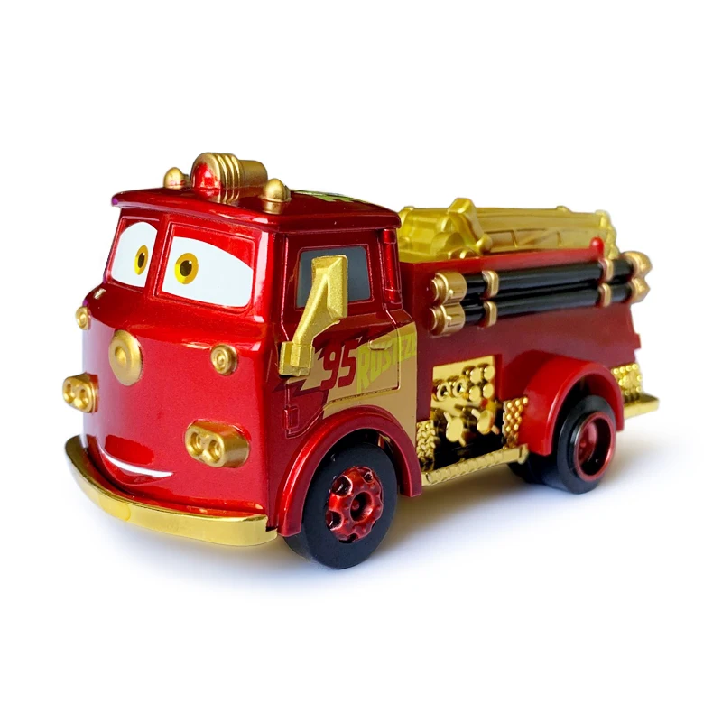 Cars 3 Disney Pixar Toys New Golden Fire Rescue Car Lightning McQueen Jackson Storm Metal Alloy Diecast Boy Car Birthday Gift