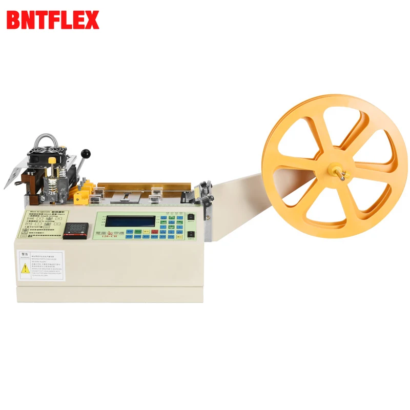 988T Computer Automatic Hot and Cold Cloth Belt Cutting Machine, Magic Adhesive Tape Zipper Webbing Machine Elastic Belt Cutting