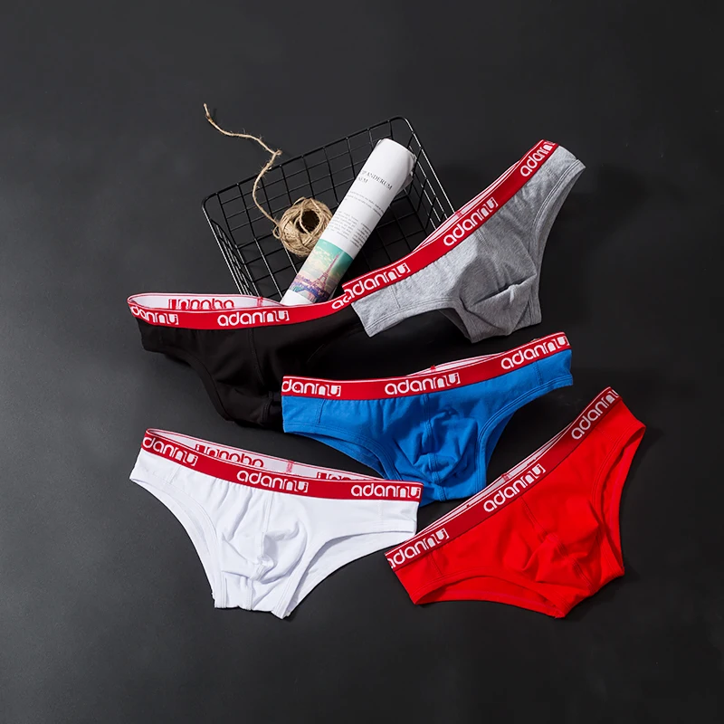 Hot Sale Men Underwear Men Briefs Cotton Breathable Male Panties Cueca Tanga U Pouch Comfortable Underpants Slip Homme AD41