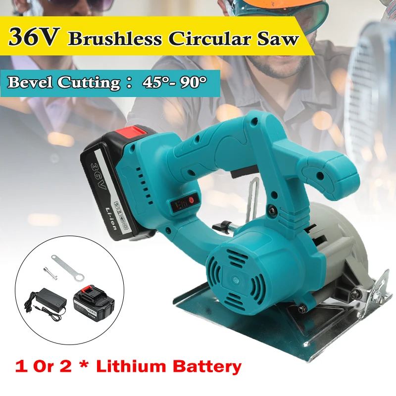 

36V Brushless Circular Saw Power Tools Saw Blades 110mm Blade For Wood Circular Saw High Power And Cutting Machine