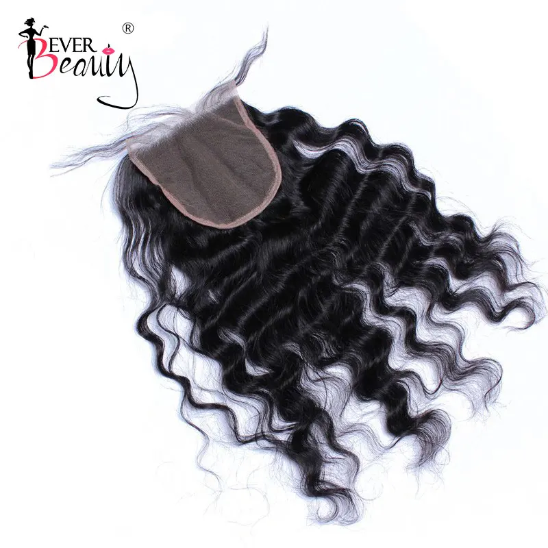 

4X4 Loose Wave Lace Closure Bleached Knots Loose Wave Brazilian Virgin Hair Lace Closure Free Shipping Ever Beauty Hair Products