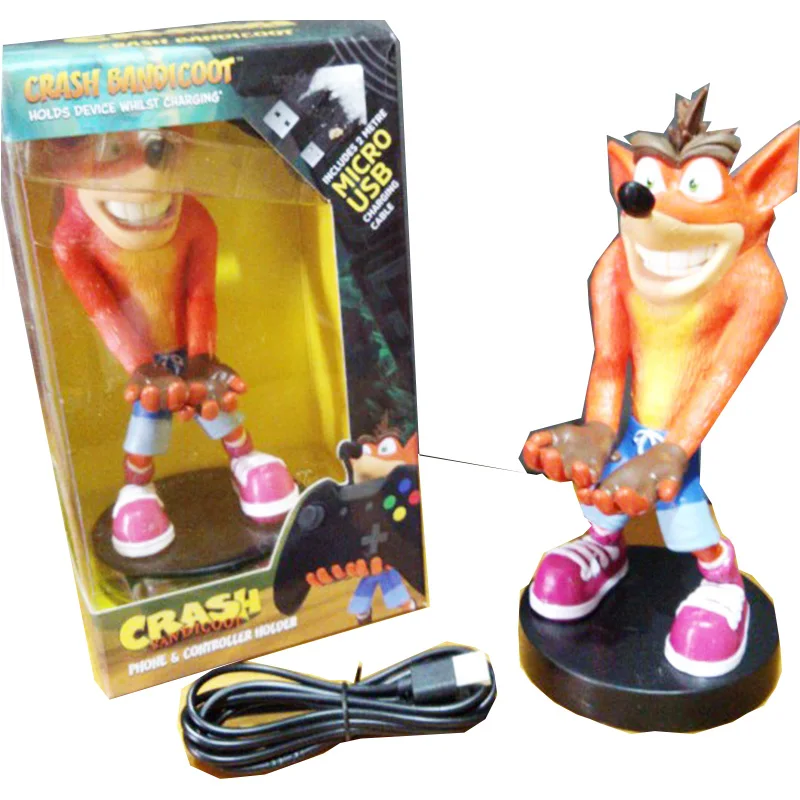 

Crash Bandicoot Figure Wolf Phone Holder Controller Device USB Werewolf Model Toys 22CM Gifts