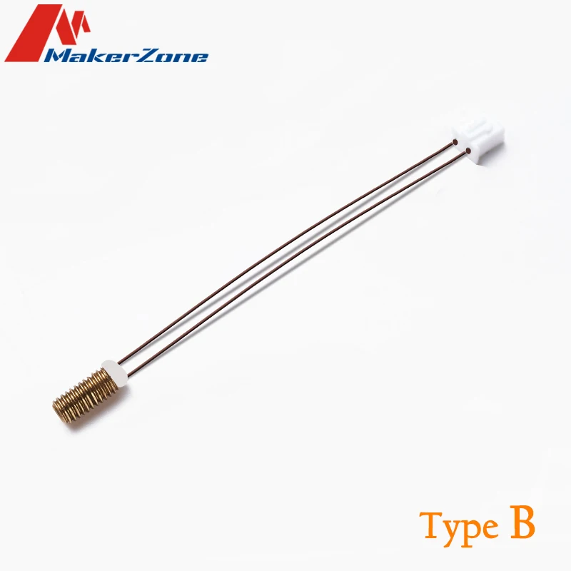 M3 Stud Screw-In Thermistor Cartridge NTC 100K 3950 1% Three Types For 3D Printer Extruder Mk8 V6 Volcano CR10 M3 Hotend