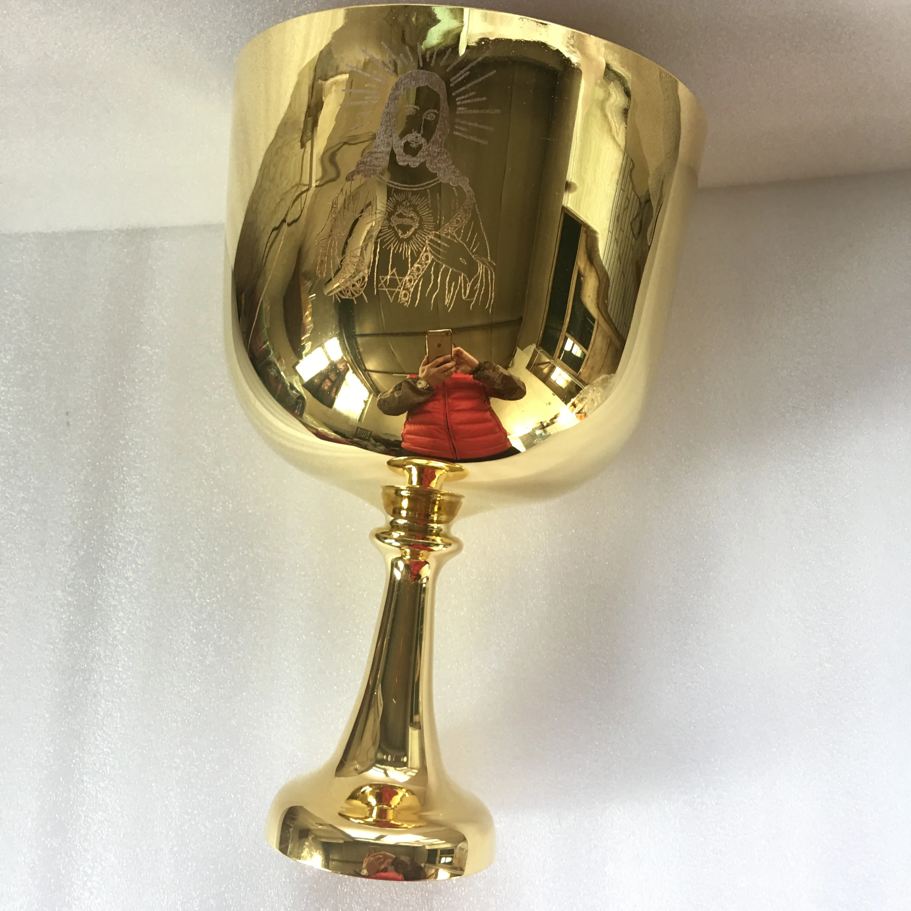 crystal singing chalice 24K gold perfect pitch 3th octave G note, 432HZ with