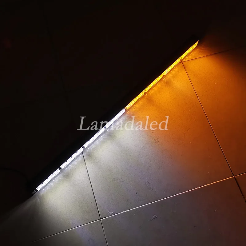 86cm Police led light emergency hazard strobe lights bar led car grille blinking warning lamp safety stroboscope amber red blue