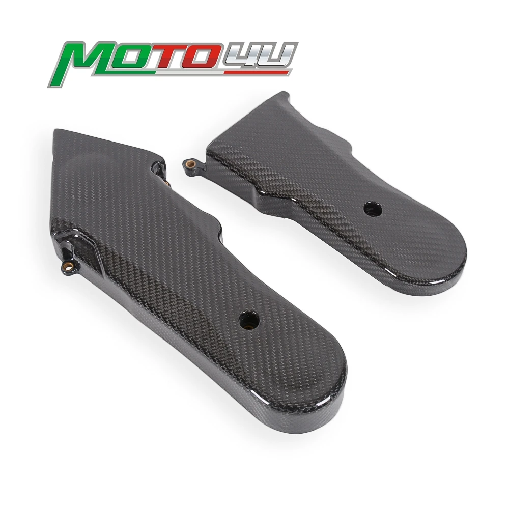 For Ducati Scrambler 2015 2PCS Carbon Motorcycle Cam Belt Covers protection cap 100% Carbon Fiber