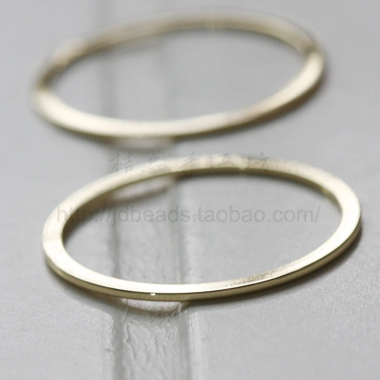 Solid Brass Flat CLOSED Ring - Link - Loop 32x2mm (3605C)