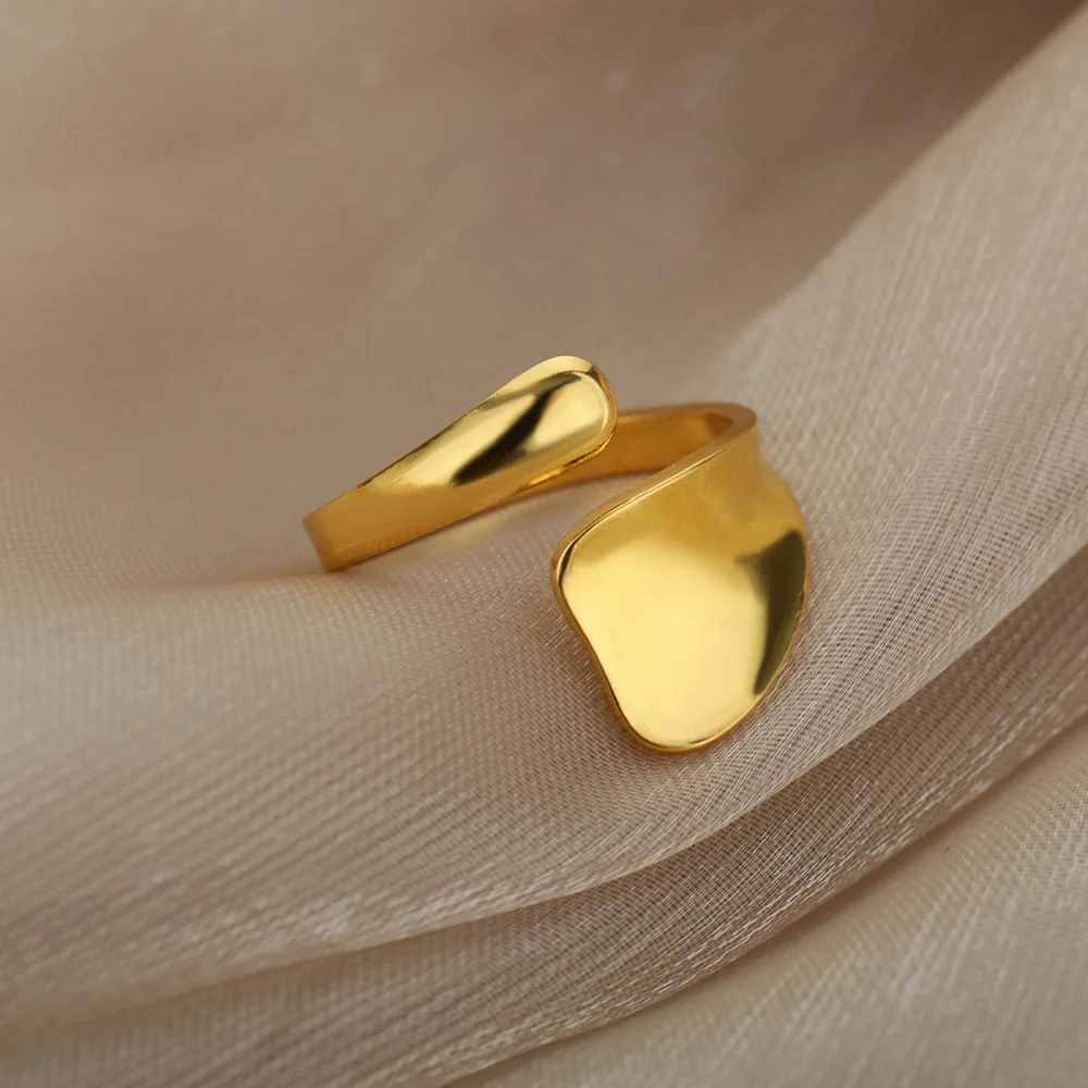 

Stainless Steel Special Shaped Rings For Women Vintage Gothic Adjustable Ring Minimalist 2021 Trends Jewelry Accessories