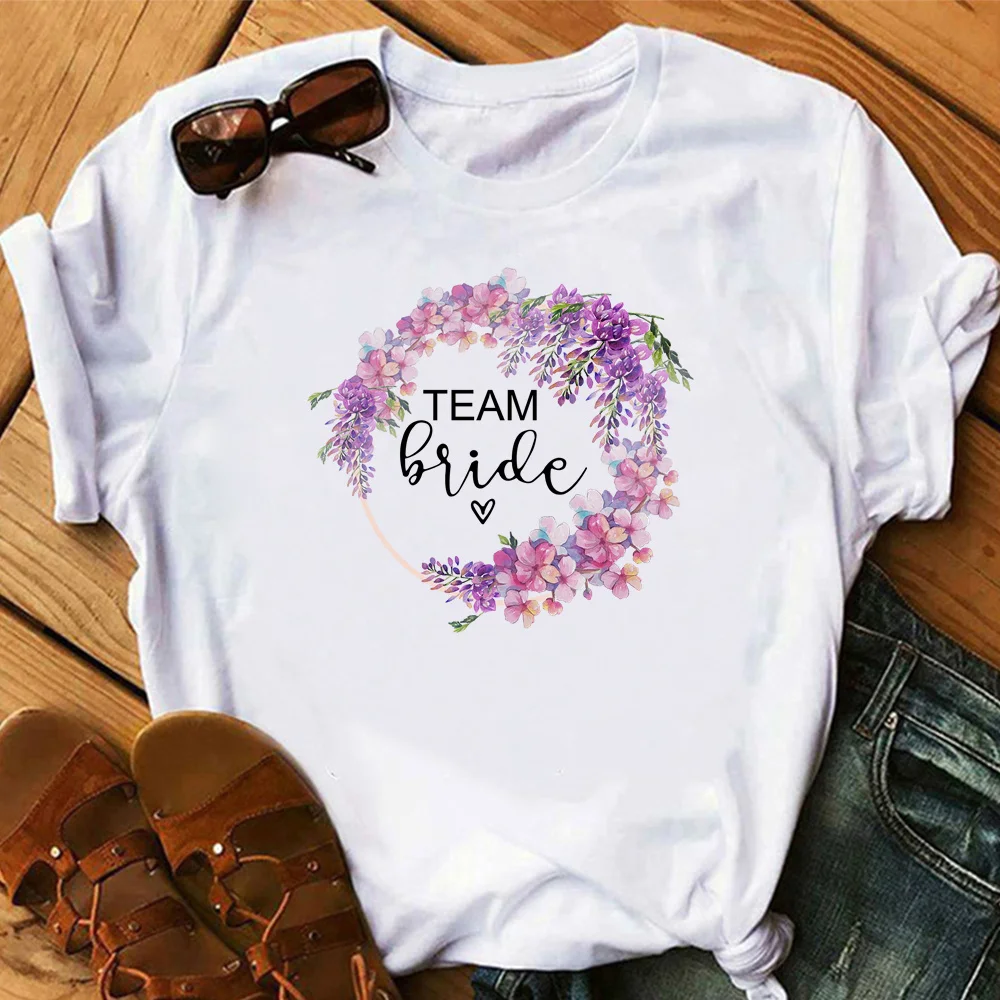 Camiseta de despedida de soltera para mujer, blusa Ulzzang para fiesta de boda, Tops cortos para mujer